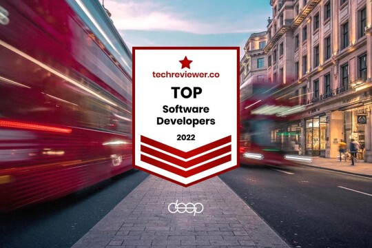 Techreviewer recognizes DeepInspire as a Top Software Development company in 2022