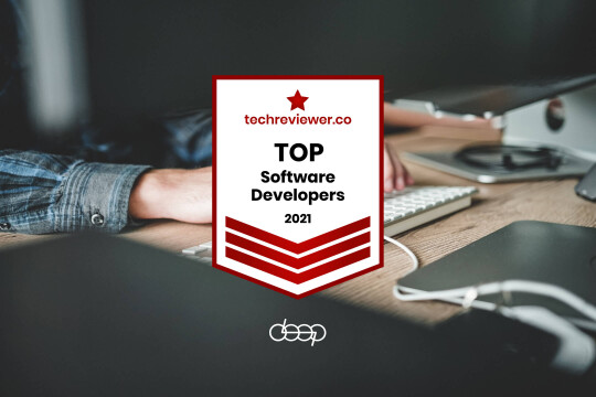 DeepInspire is recognized by Techreviewer as a  Top Software Development company in 2021