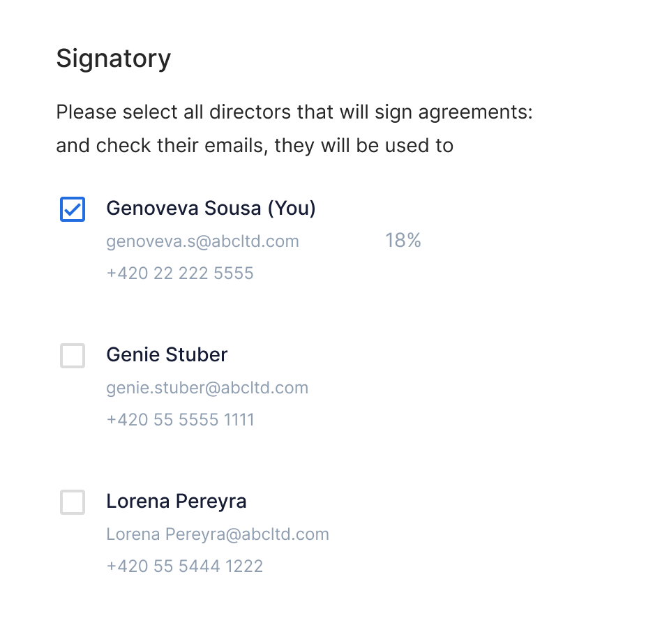 Multiselected of responsible person(s)